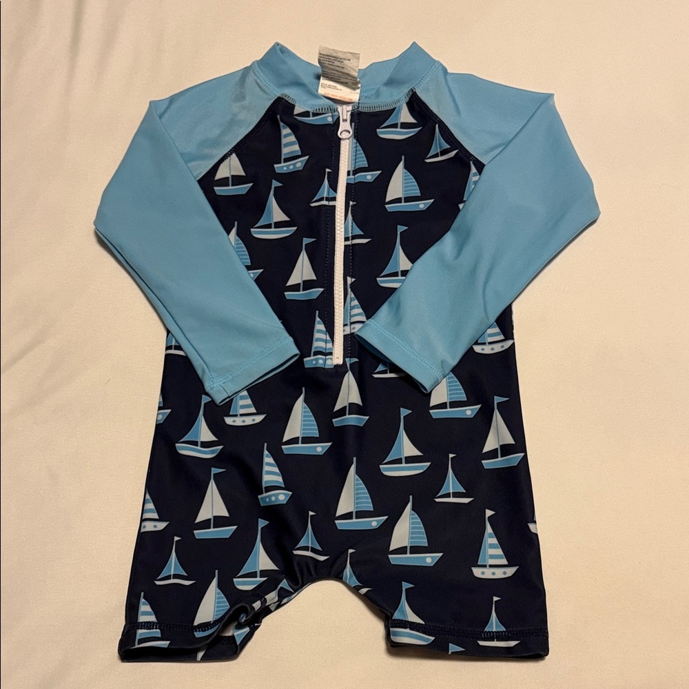 Kids Moki Sea Sailboat Print Swimwear